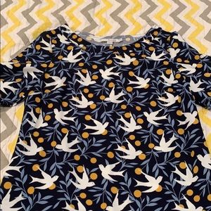 Boden Alda Dress in Navy Swallow Size 10 Regular